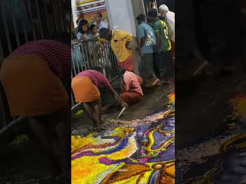 ഉണ്ടാക്കിയവനെ ആ കഷ്ടപ്പാട് അറിയുള്ളു 🥺| Mazha | Guruvayoor Temple Today's Pookalam | Onam Pookalam |