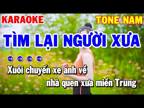Karaoke Tìm Lại Người Xưa Tone Nam | Nhạc Sống Rumba Beat Mới 2021 | Karaoke Thanh Hải