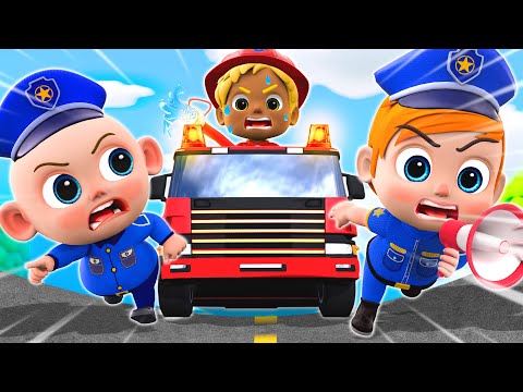 Fire Truck Rescue Little Police 🚨 | Police Officer Song | NEW✨ Nursery Rhymes For Kids