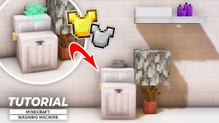 Minecraft: How To Make Working Washing Machine (furniture)