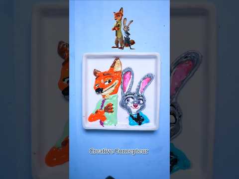 Zootopia 2 |  Nick Wilde &  Judy Hopps color mixing #shorts #zootopia2