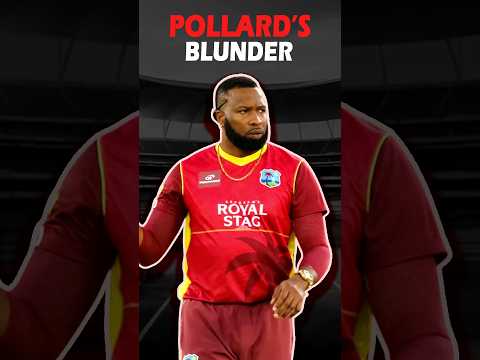 Pollard's Blunder: Costing WI the Champions Trophy Semi Final! 😳 #championstrophy #shorts #kpollard