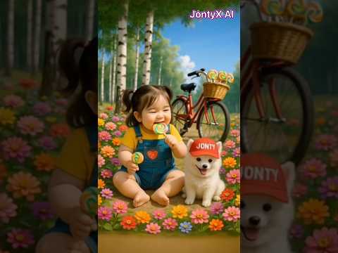 The monkey took baby girl’s lollipop | #shorts #ytshorts #cute