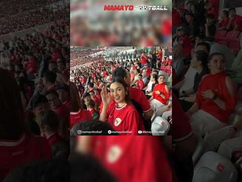 Tribun GBK semakin banyak Artis, Momen Manten Anyar Mahalini Dan Rizky Febian Nonton Timnas Di GBK