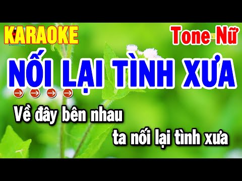 Karaoke Nối Lại Tình Xưa Tone Nữ Nhạc Sống Cha Cha Hay Nhất | Thanh Hải