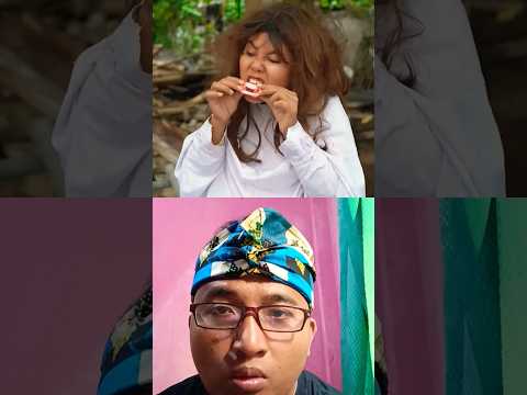 Makan permen yupi gigi Kunti 🤣#reaction #candy #lucu #comedy