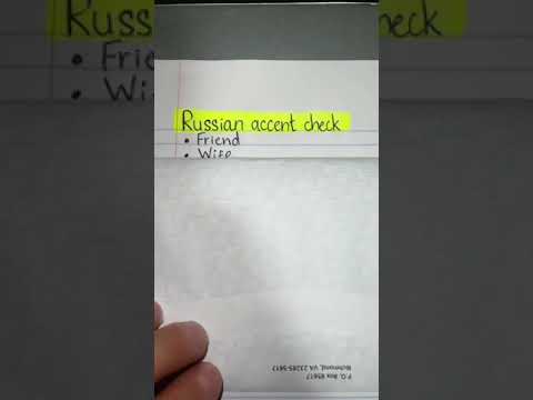 Russian accent check 🇷🇺