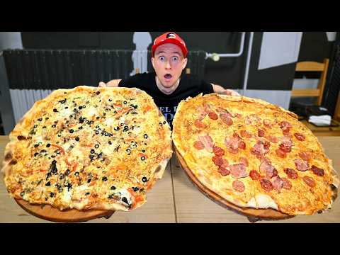 "I Bet All My Money He Can't Do It" The UNBEATEN JUMBO PIZZA CHALLENGE X2!!