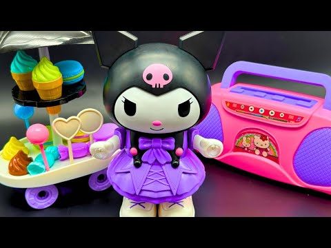 9 minutes Satisfying with Unboxing Cute Kuromi Candy Shop and Dancing Doll ASMR