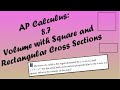 Volume Calculation Using Integration