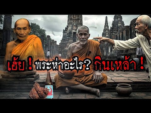 เฮ้ย!พระห่าอะไร?กินเหล้า!!ฤทธิ์​วาจะสิทธิ์​"พระขี้เมา!!