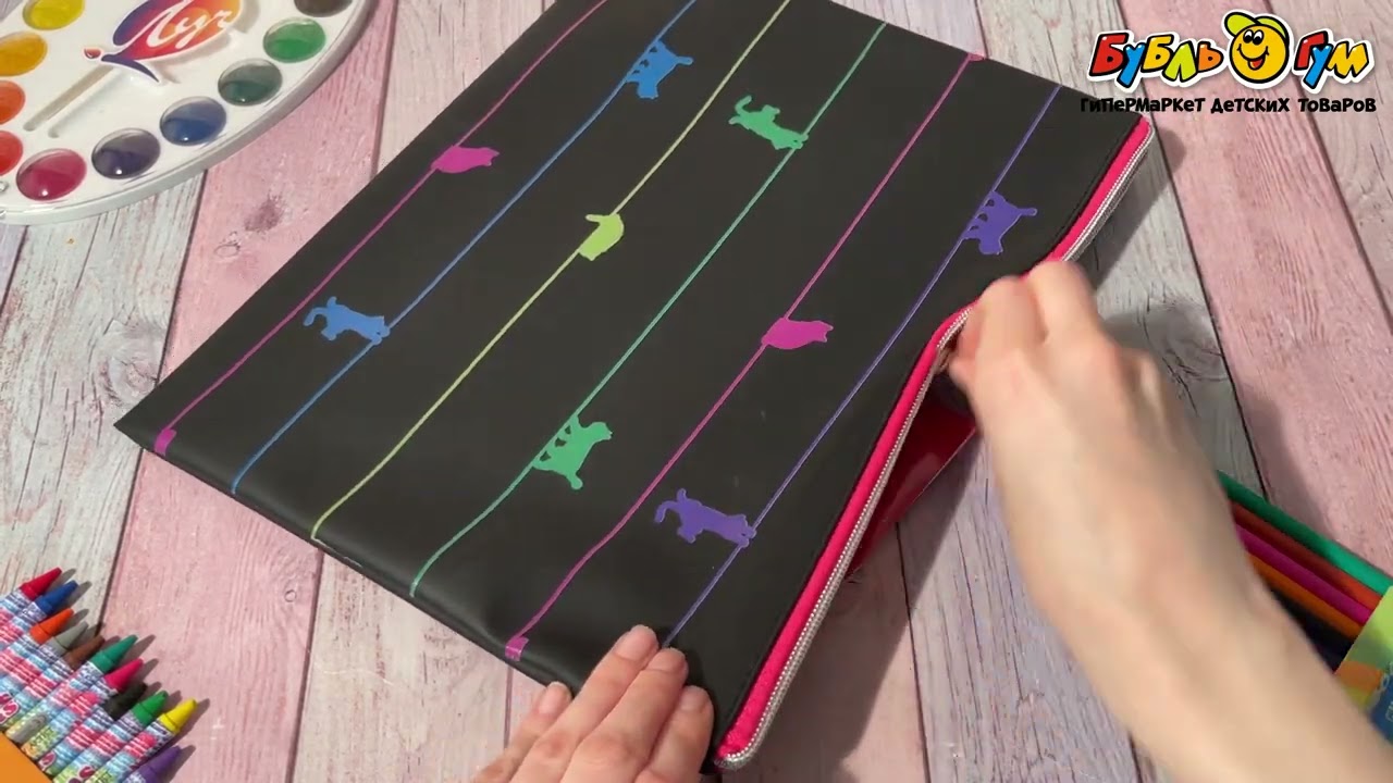 Папка A5 deVente Неоновые котики - видео Папка A5 deVente Неоновые котики - видео