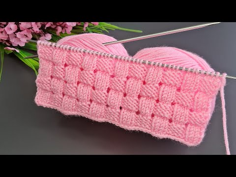 Kolay İki Şiş Örgü Yelek Model Desen 🌸#knitting #crochet #handmade #flower #diy #keşfet