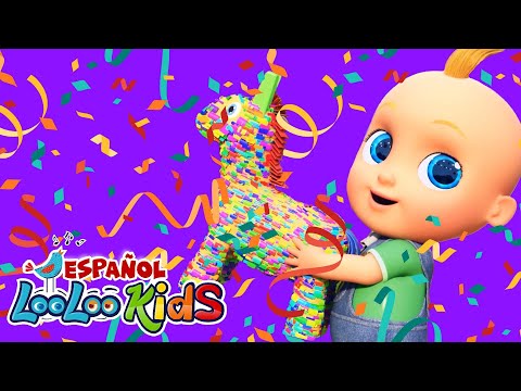 ¿Quién rompe la piñata? + Diez en la cama + Los Pollitos - Canciones Infantiles para niños LooLoo
