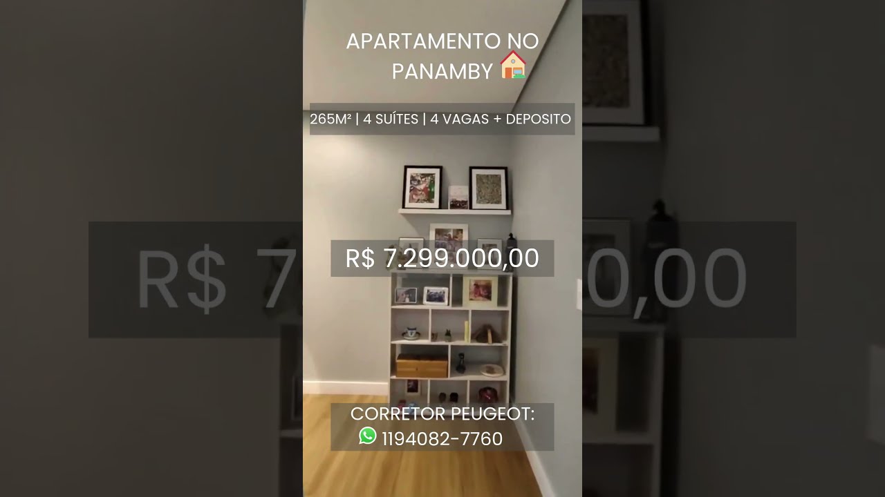 Apartamento de Alto Padrão à Venda | 265m² | 4 Suítes | Terraço Gourmet | 4 Vagas | Parque Global | São Paulo
