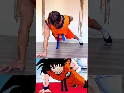 Goku workout IRL🔥🔥🔥 #goku #dragonball #workout #cosplay #IRL