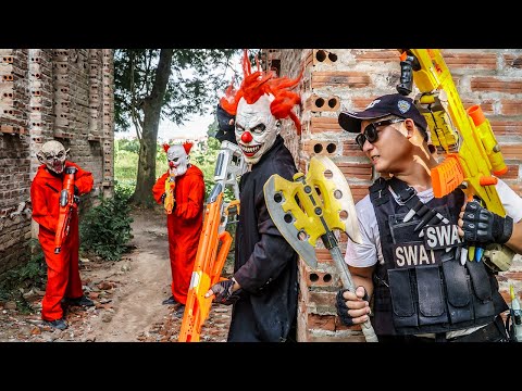 LTT Films : Captain S.E.A.L X Nerf Guns Fight Criminal Group Grakk Mask Bandits Transport Car
