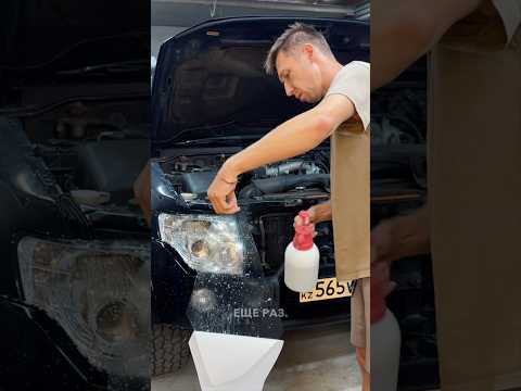 Самостоятельная оклейка фар бронепленкой на Pajero.