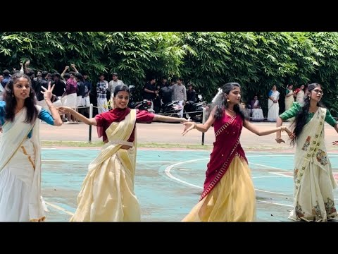 Onam Dance performance 2K24💃🏻🤩🌸|College|@Diya_farzu