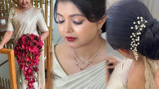 Real talk for brides before the wedding day- bridal vlog: Iron draped സാരി draping, hairstyle…
