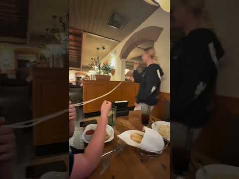The LONGEST Olive Garden Cheese Pull