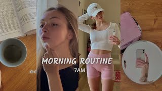7AM *productive* MORNING ROUTINE! || palestra, skincare, makeup & more