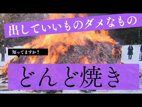 どんど焼き「焼いていいもの」「ダメなもの」