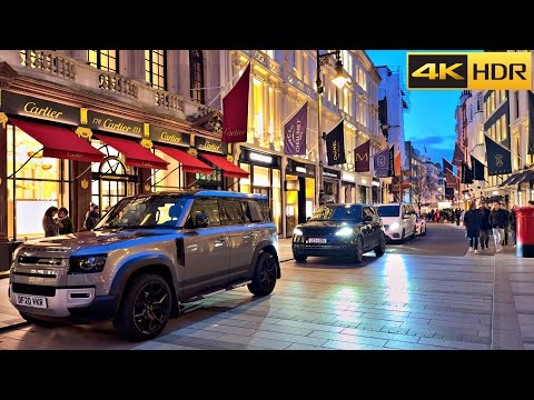 London on Foot! Iconic Landmarks!  🇬🇧 City Rush, Lights 💫 [4K, HDR]