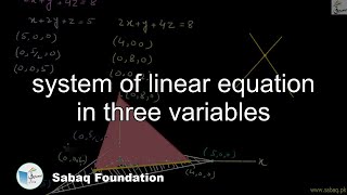 system of linear equation in three variables