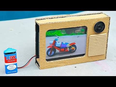 How to Make Cardboard TV at Home | DIY Project for School