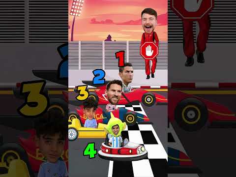 Cristiano Ronaldo es más rápido que Messi . Ft. Larín Junior &Mr Beast. 🚗