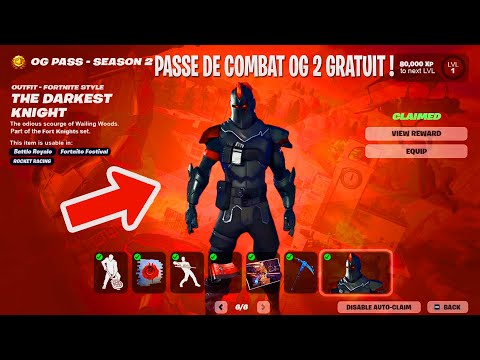 LE PASSE DE COMBAT OG SAISON 2 est GRATUIT pour tout les joueurs Fortnite !!