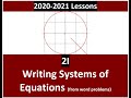 Writing Systems of Equations from Word Problems