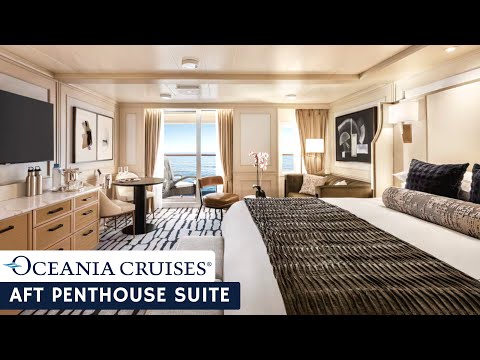 Oceania Marina | Aft Penthouse Suite Full Walkthrough Tour & Review | 4k