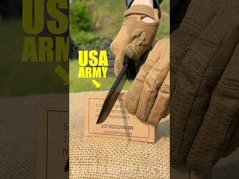 BUCKSHOT LOAD & FIRE #12gauge #shotgun #USAarmy #ammo #shorts #gun #asmr #hunter #drobashot