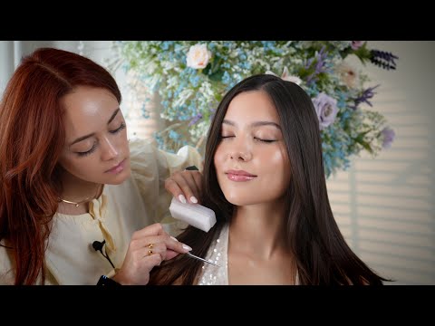 ASMR Perfectionist Dewy Photoshoot: Hair Fixing, Clothes & Makeup Finishing Touch Soft Spoken