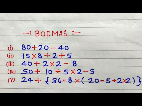 बोडमास का नियम को समझे || bodmas rule batao || bodmas ka niyam or sawal