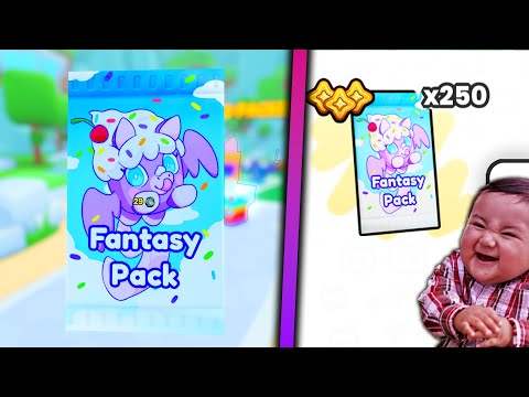 Opening 250 Fantasy Packs in Pet Sim 99