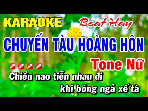 Karaoke Chuyến Tàu Hoàng Hôn (Beat Hay) Nhạc Sống Tone Nữ | Hoài Phong Organ