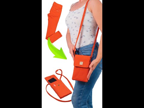 Easy phone bag sewing tutorial! DIY bag from old jeans! Miarti👜✂️