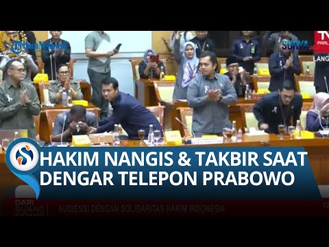 Momen PARA HAKIM Terharu Nangis hingga Teriak Takbir saat Prabowo Telepon, Janji Sejahterakan Hakim!