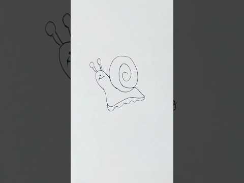 Simple Trick Ideas to Draw Snail ? Very Easy using Circle ⭕️ Shape | Activity For Kids #art #short