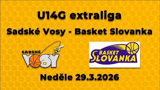 2025-26 U14G extraliga Sadské Vosy - Slovanka