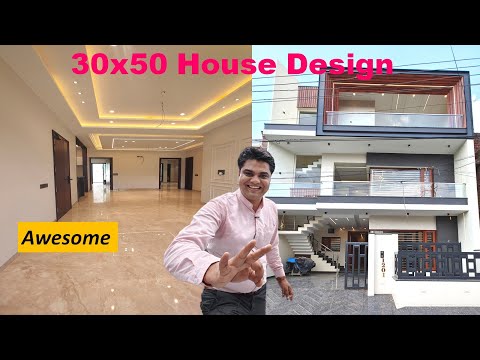 30x50 House Plan |1500 Sqft Best House Design | Front Elevation for 2 Floor House