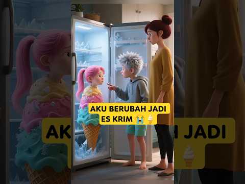 KAGET! Tubuh Adik Berubah Jadi Es Krim #animasilucu #hiburan