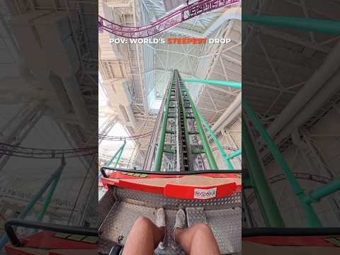 World’s STEEPEST roller coaster drop 😬