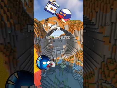 si kotak nyerang bang rusia!!? #minecraft #shortvideo #countryballs