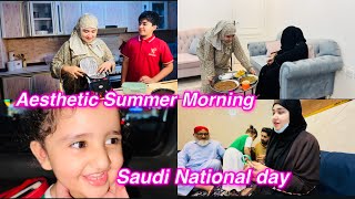 Aesthetic Summer Morning || Saudi National day || Salma yaseen vlogs