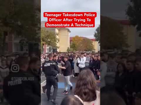 Teenager Takesdown Police Officer After Trying To Demonstrate A Technique