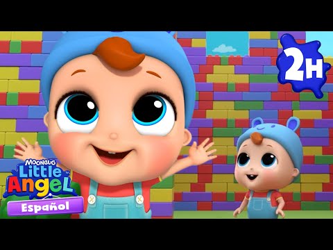 Bebé Juan juega con bloques de colores️‍🌈| Canciones Infantiles con Bebé Juan| Little Angel Español